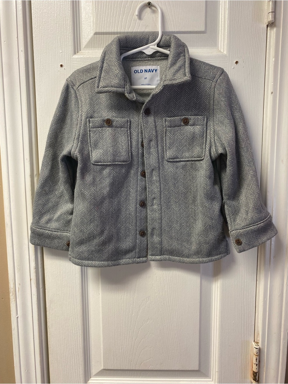 Old Navy Kids' Herringbone Gray Pea Coat